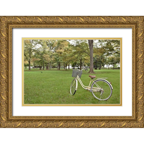 Japan Bicycle - 21 Gold Ornate Wood Framed Art Print with Double Matting by Blaustein, Alan