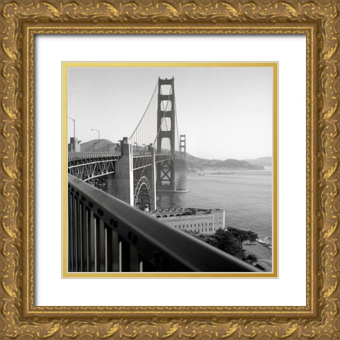 Golden Gate Bridge - 30 Gold Ornate Wood Framed Art Print with Double Matting by Blaustein, Alan