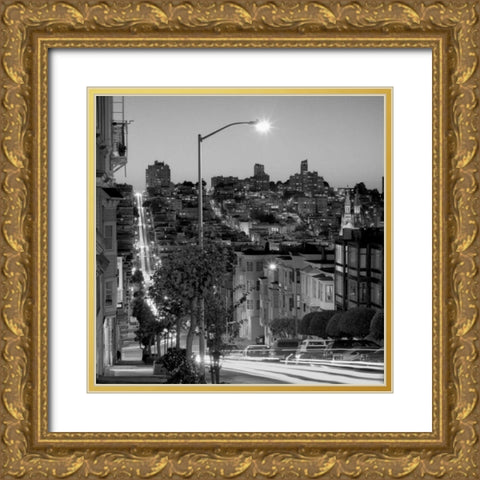 San Francisco Skyline - 2 Gold Ornate Wood Framed Art Print with Double Matting by Blaustein, Alan