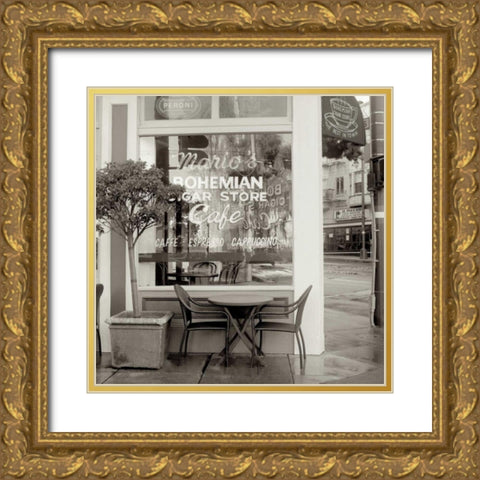 MarioÃ¢â‚¬â„¢s Cigar Store - 3 Gold Ornate Wood Framed Art Print with Double Matting by Blaustein, Alan