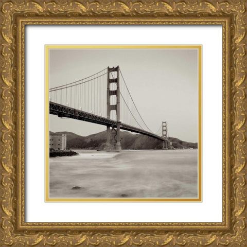 Golden Gate Bridge - 34 Gold Ornate Wood Framed Art Print with Double Matting by Blaustein, Alan