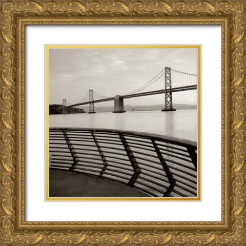 Bay Bridge - 3 Gold Ornate Wood Framed Art Print with Double Matting by Blaustein, Alan