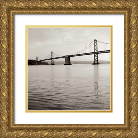 Bay Bridge - 2 Gold Ornate Wood Framed Art Print with Double Matting by Blaustein, Alan