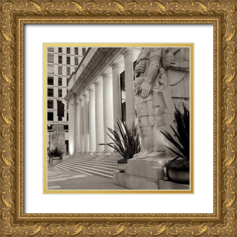 Stock Exchange - 3 Gold Ornate Wood Framed Art Print with Double Matting by Blaustein, Alan