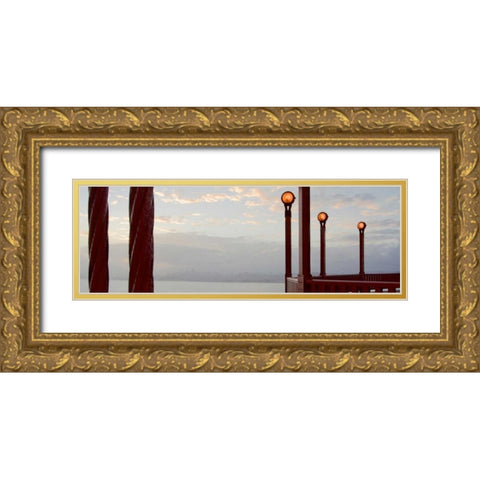 Golden Gate Bridge - 41 Gold Ornate Wood Framed Art Print with Double Matting by Blaustein, Alan