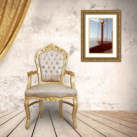 Golden Gate Bridge - 44 Gold Ornate Wood Framed Art Print with Double Matting by Blaustein, Alan
