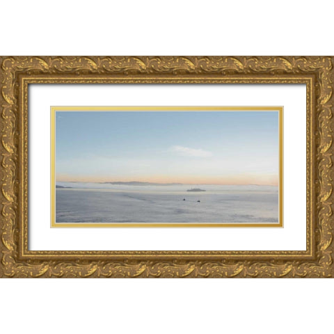 Bay Pano - 117 Gold Ornate Wood Framed Art Print with Double Matting by Blaustein, Alan
