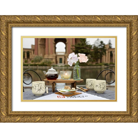 Dream Cafe Palace Of Fine Art - 27 Gold Ornate Wood Framed Art Print with Double Matting by Blaustein, Alan