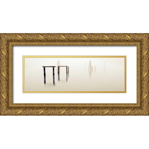 CaptainÃ¢â‚¬â„¢s Cove - 1 Gold Ornate Wood Framed Art Print with Double Matting by Blaustein, Alan