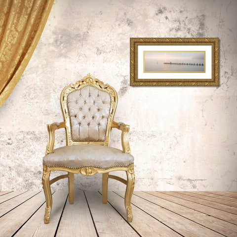 Antique Pier - 38 Gold Ornate Wood Framed Art Print with Double Matting by Blaustein, Alan
