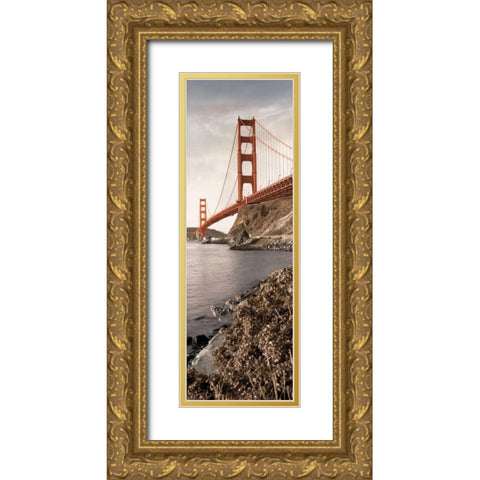 Golden Gate Bridge #1 Gold Ornate Wood Framed Art Print with Double Matting by Blaustein, Alan