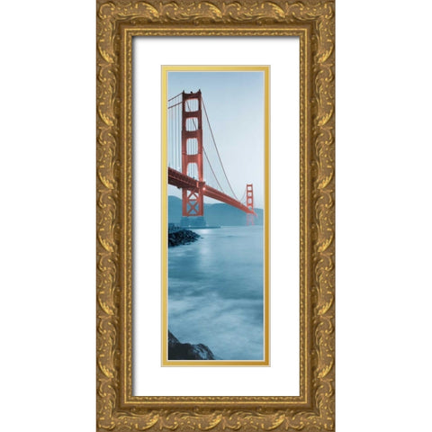 Golden Gate Bridge at Dawn (B) Gold Ornate Wood Framed Art Print with Double Matting by Blaustein, Alan