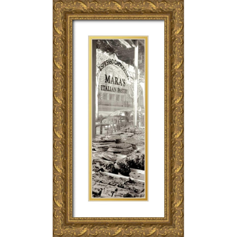 San Francisco Cafe Pano - 2 Gold Ornate Wood Framed Art Print with Double Matting by Blaustein, Alan