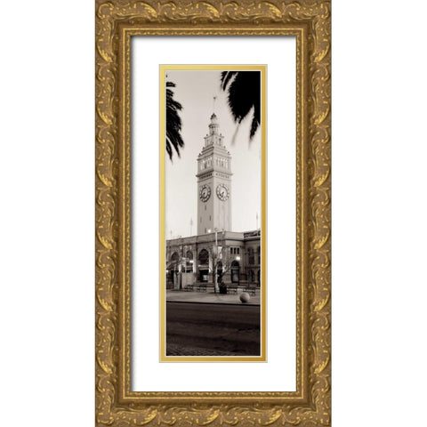 Ferry Blg Pano - 2 Gold Ornate Wood Framed Art Print with Double Matting by Blaustein, Alan