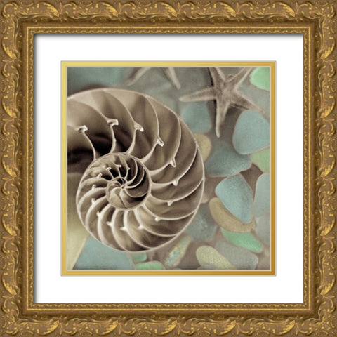 Crystal Harbor - 14 Gold Ornate Wood Framed Art Print with Double Matting by Blaustein, Alan