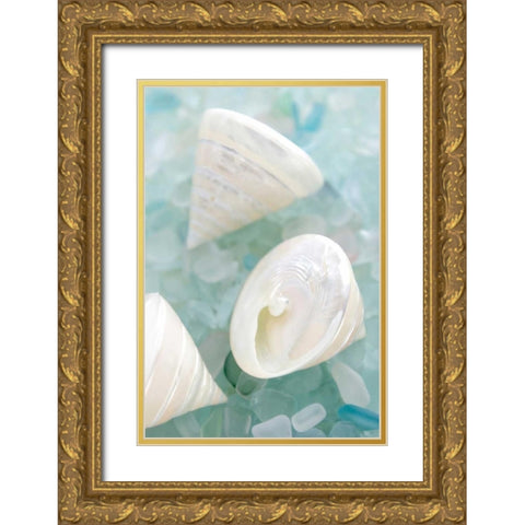 Crystal Harbor - 4 Gold Ornate Wood Framed Art Print with Double Matting by Blaustein, Alan