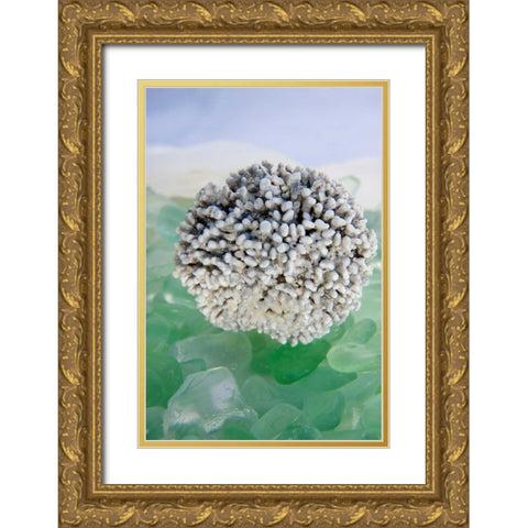 Crystal Harbor - 34 Gold Ornate Wood Framed Art Print with Double Matting by Blaustein, Alan