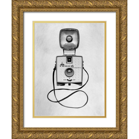 Retro Point and Shoot - 15 Gold Ornate Wood Framed Art Print with Double Matting by Blaustein, Alan
