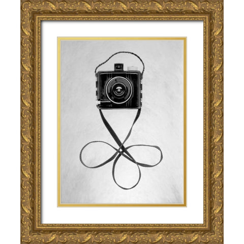 Retro Point and Shoot - 22 Gold Ornate Wood Framed Art Print with Double Matting by Blaustein, Alan
