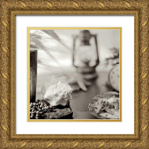 CaptainÃ¢â‚¬â„¢s Cafe - 1 Gold Ornate Wood Framed Art Print with Double Matting by Blaustein, Alan