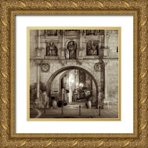 Burgos - 1 Gold Ornate Wood Framed Art Print with Double Matting by Blaustein, Alan