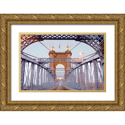 untitled Gold Ornate Wood Framed Art Print with Double Matting by Blaustein, Alan