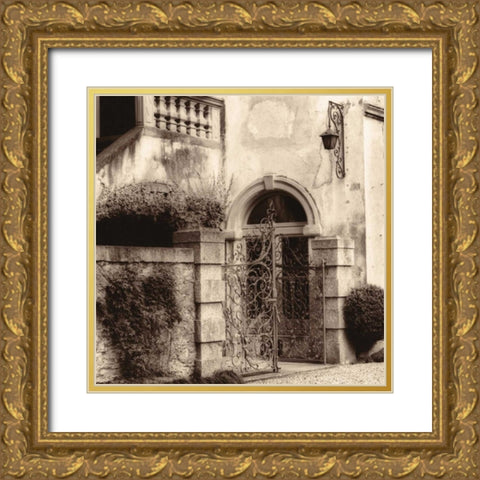 Volterra-Toscana Gold Ornate Wood Framed Art Print with Double Matting by Blaustein, Alan