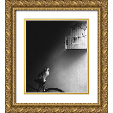 Patience Gold Ornate Wood Framed Art Print with Double Matting by Bertelli, Jon