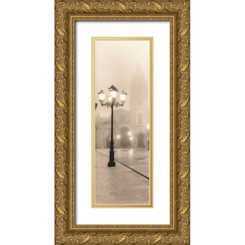 Plaza de Espana Oviedo Gold Ornate Wood Framed Art Print with Double Matting by Blaustein, Alan