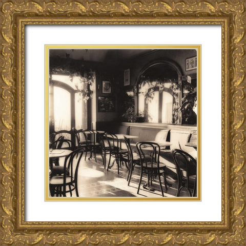 Caffe Montepulciano Gold Ornate Wood Framed Art Print with Double Matting by Blaustein, Alan