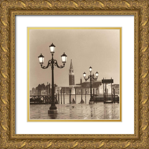 Il Gran Canale Gold Ornate Wood Framed Art Print with Double Matting by Blaustein, Alan