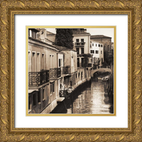 Ponti di Venezia No. 4 Gold Ornate Wood Framed Art Print with Double Matting by Blaustein, Alan