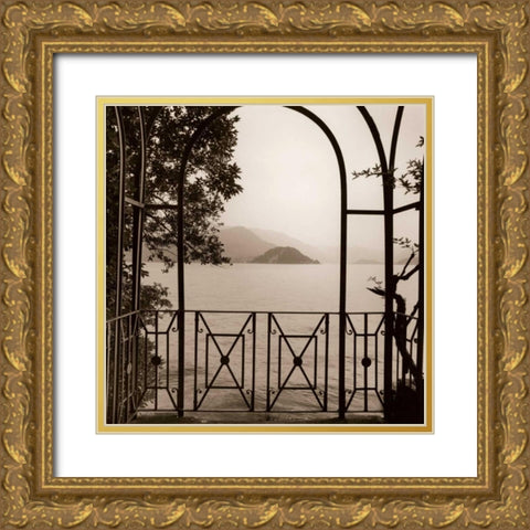 Vista di Lago No. 1 Gold Ornate Wood Framed Art Print with Double Matting by Blaustein, Alan