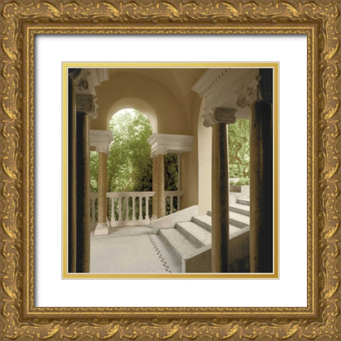 Jardin Portique No. 1 Gold Ornate Wood Framed Art Print with Double Matting by Blaustein, Alan
