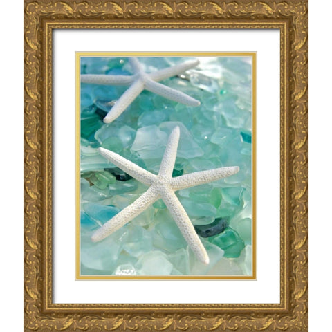 Seaglass 1 Gold Ornate Wood Framed Art Print with Double Matting by Blaustein, Alan