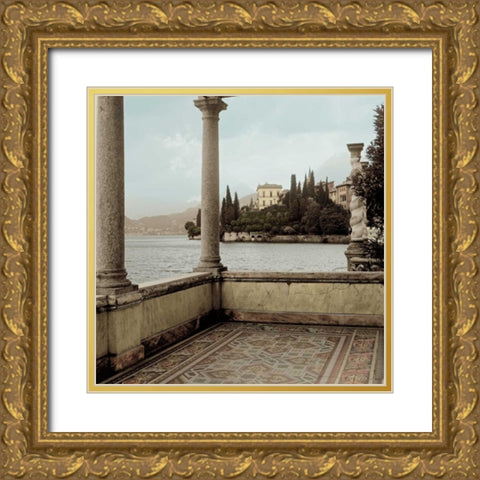 Giardino Vista Varenna Gold Ornate Wood Framed Art Print with Double Matting by Blaustein, Alan