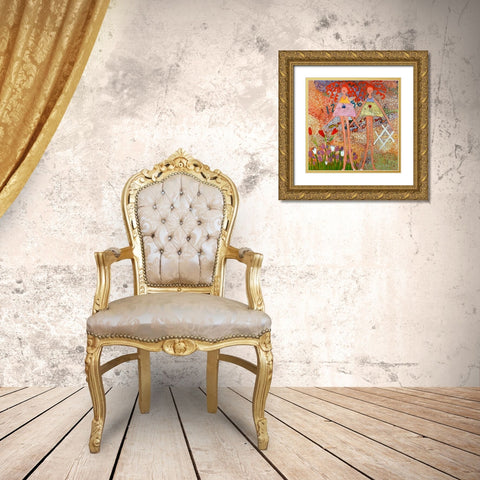 Across the Universe Gold Ornate Wood Framed Art Print with Double Matting by Benchetrit, Caroline