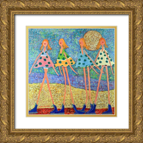 On the Way Gold Ornate Wood Framed Art Print with Double Matting by Benchetrit, Caroline