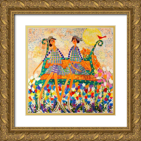 The Cardinal Gold Ornate Wood Framed Art Print with Double Matting by Benchetrit, Caroline
