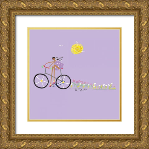 Tour de Girls 2 Gold Ornate Wood Framed Art Print with Double Matting by Benchetrit, Caroline