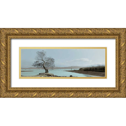 Lagoon Oak Tree Gold Ornate Wood Framed Art Print with Double Matting by Blaustein, Alan