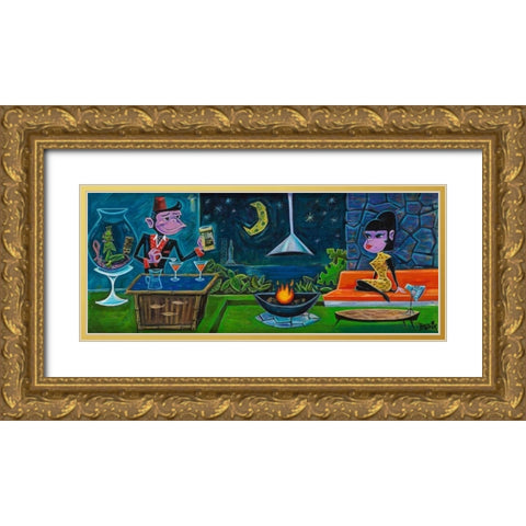 Tang Time Gold Ornate Wood Framed Art Print with Double Matting by Beatnik (Graeme Mckim)