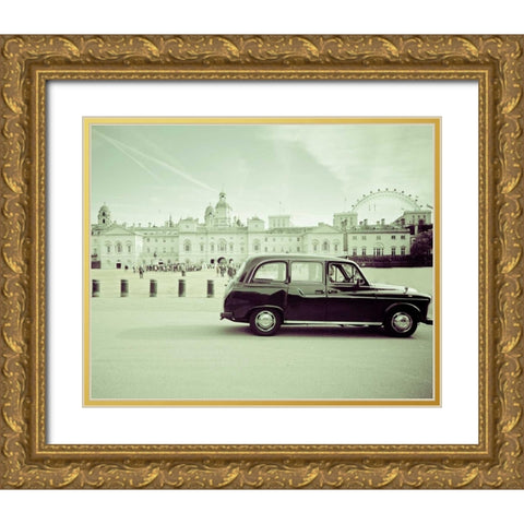 Day Out London Gold Ornate Wood Framed Art Print with Double Matting by Bevan, Keri