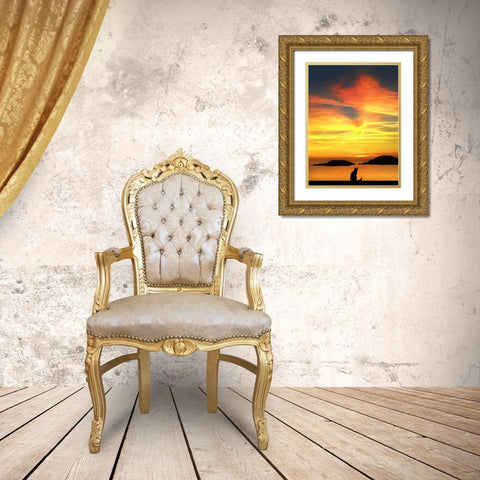 Contemplation Gold Ornate Wood Framed Art Print with Double Matting by Bertelli, Jon