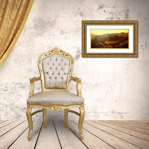 Misty Valley Gold Ornate Wood Framed Art Print with Double Matting by Bay, Noah