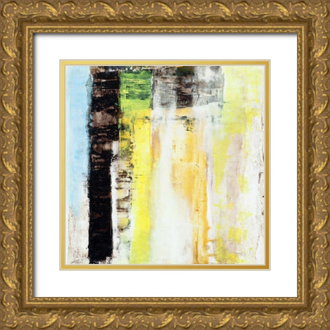 Serie Codigo #11 Gold Ornate Wood Framed Art Print with Double Matting by Benedicto, Ines
