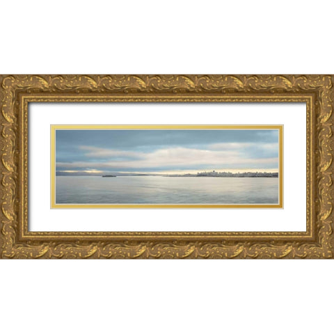 Morning Vista across the Bay Gold Ornate Wood Framed Art Print with Double Matting by Blaustein, Alan