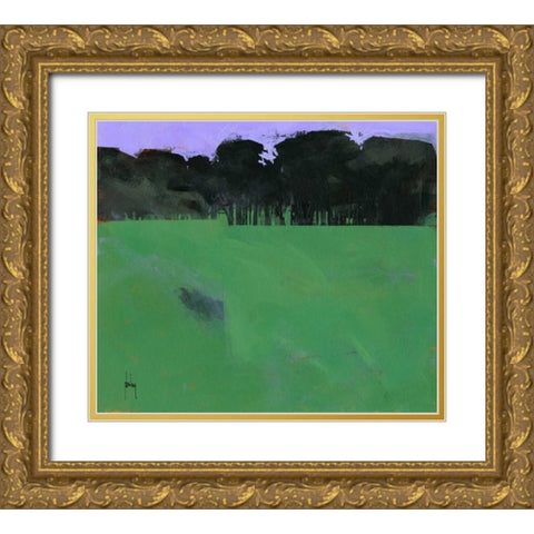 Dark Grove Gold Ornate Wood Framed Art Print with Double Matting by Bailey, Paul