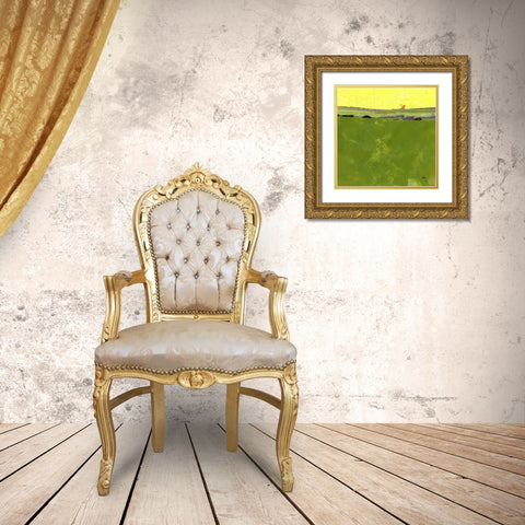 Hot Sky over Lazy Fields Gold Ornate Wood Framed Art Print with Double Matting by Bailey, Paul