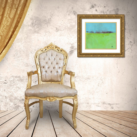 Low Distant Hills Gold Ornate Wood Framed Art Print with Double Matting by Bailey, Paul
